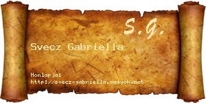 Svecz Gabriella névjegykártya