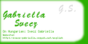 gabriella svecz business card